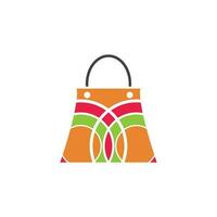 Shopping bag illustration logo vector