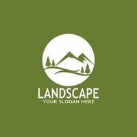 Simple Nature Landscape Logo Vector Illustration