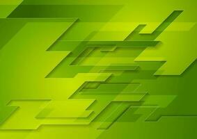 Bright green tech geometric abstract background vector