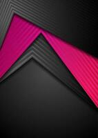 Black and pink striped abstract corporate background vector