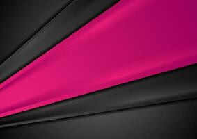 Black and pink abstract stripes corporate background vector