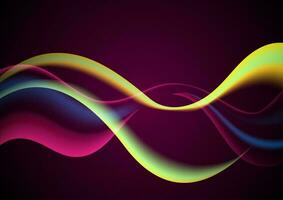 Abstract colorful shiny waves vector background