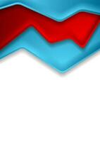 Abstract red and blue corporate contrast background vector