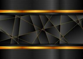 Black and orange abstract technology background vector