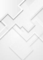 Abstract hi-tech geometric grey white vector background