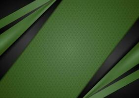 Green and black contrast abstract corporate background vector