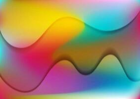 Vibrant liquid gradient, shiny waves abstract background vector