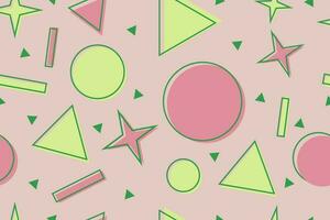 Colourful memphis style nostalgic background or retro 80s 90s seamless pattern wallpaper vector