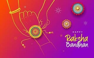 Happy Raksha Bandhan Greeting Background Design Illustration vector