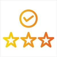 rating in flat design style vector