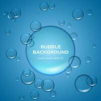 3d realistic vector illustration. Bubble background. Place for product placement.