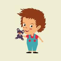 kids colored cartoon design vector