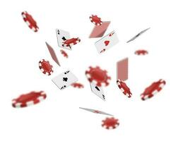 Casino background. Falling axes and chips. vector