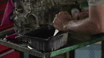 Car Engine Block Repair At Workshop video