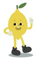 Lemon Character Single vector illustration