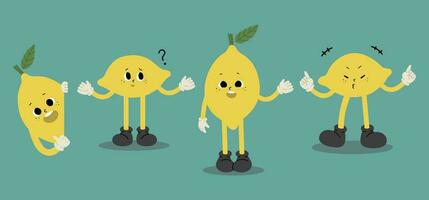 Lemon cute character vector