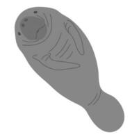 Manatee Single cute vector