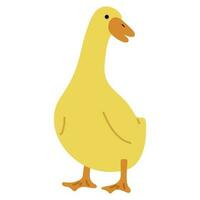 Pato amarillo soltero vector