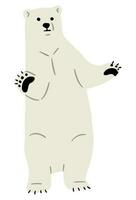 polar oso soltero vector