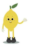 Cute Lemon Character Single vector