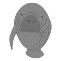 Manatee Single cute vector