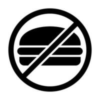 No Food Vector Glyph Icon For Personal And Commercial Use.