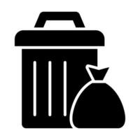 Garbage Vector Glyph Icon For Personal And Commercial Use.