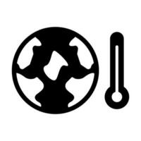 Global Warming Vector Glyph Icon For Personal And Commercial Use.