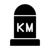 kilometer Vector Glyph Icon For Personal And Commercial Use.