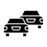 Traffic Jam Vector Glyph Icon For Personal And Commercial Use.