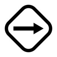 Right Way Vector Glyph Icon For Personal And Commercial Use.