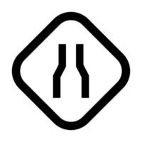 Narrow Road Vector Glyph Icon For Personal And Commercial Use.