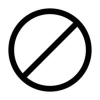 prohibido firmar vector glifo icono para personal y comercial usar.