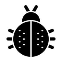 Ladybug Vector Glyph Icon For Personal And Commercial Use.