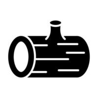 Wood Log Vector Glyph Icon For Personal And Commercial Use.