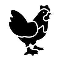 Chicken Vector Glyph Icon For Personal And Commercial Use.