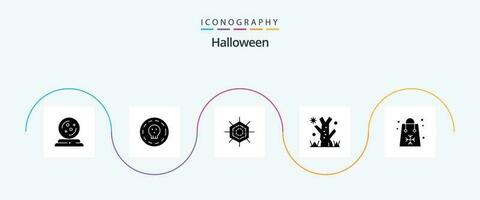 Halloween Glyph 5 Icon Pack Including holidays. easter. halloween. christmas. holiday vector