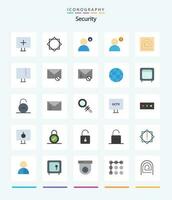 Creative Security 25 Flat icon pack  Such As fingerprint. block. account. profile. profile vector