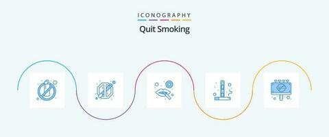 Quit Smoking Blue 5 Icon Pack Including prison. banned. not allowed. smoking. smoking vector