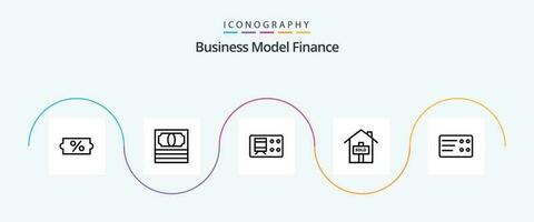 Finanzas línea 5 5 icono paquete incluso . transporte. boleto vector