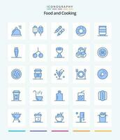 Creative Food 25 Blue icon pack  Such As carrot. can. barbeque. beer. donuts vector