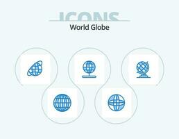 Globe Blue Icon Pack 5 Icon Design. . geography. planet. earth. stand vector