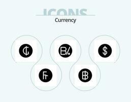 Currency Glyph Icon Pack 5 Icon Design. currency . thai . paraguayan. guarani vector