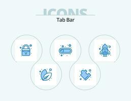 Tab Bar Blue Icon Pack 5 Icon Design. . startup. secure. spaceship. toggle vector