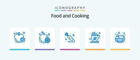 Food Blue 5 Icon Pack Including . food. food. chinese. mocha. Creative Icons Design vector