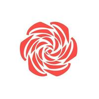 illustration vector graphic of tribal symbol of a rose flower with a circular pattern