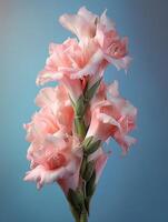 Gladious flower wedding bouquet blurred background. AI Generated photo