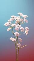 Babys Breath flowers Gypsophila paniculata blurred background. photo