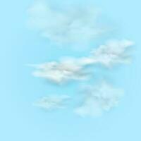 Blue sky background with white clouds. Vector illustration. Eps 10.