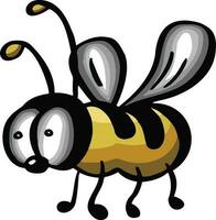 personaje gancho abeja avispa vector dibujos animados